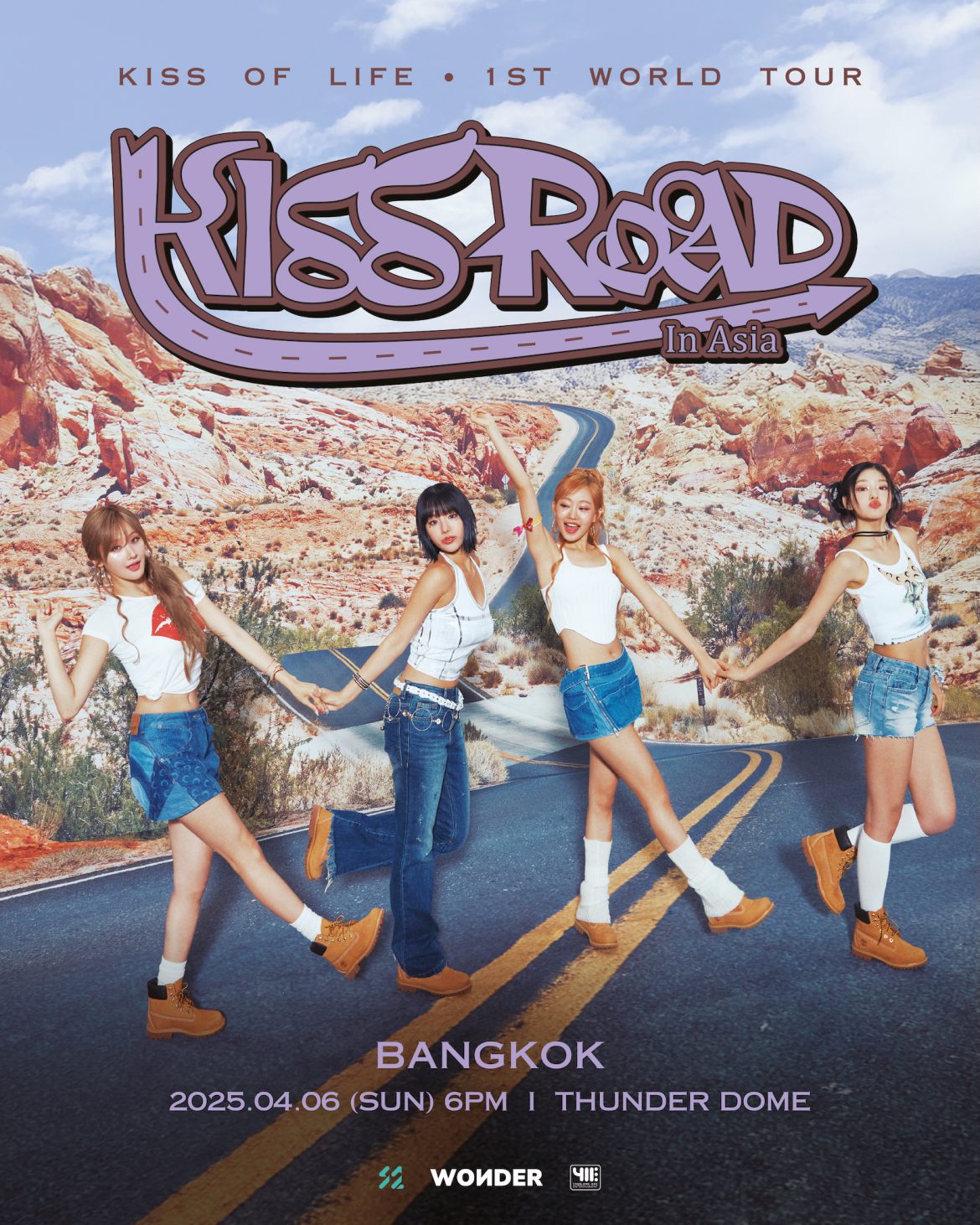6 เมษานี้ KISS OF LIFE หรืออากาศเมืองไทย อะไรจะฮอตกว่ากัน?  โฟร์วันวันฯ การันตี #KISSROADinBANGKOK มีเดือดปรอทแตก!!!!