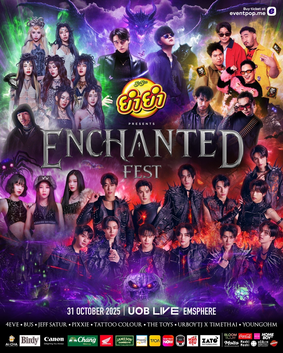 “ENCHANTED FEST 2025” ฮาโลวีนมิวสิกเฟสติวัลที่ทุกคนรอคอย คัมแบกสุดอลังการกับ 2 เวที 2 สไตล์  เอาใจทั้งสายคอนและสายปาร์ตี้ พร้อมเสิร์ฟความมันส์สุดหลอนจนฮอลล์สะเทือน 31 ตุลาคมนี้