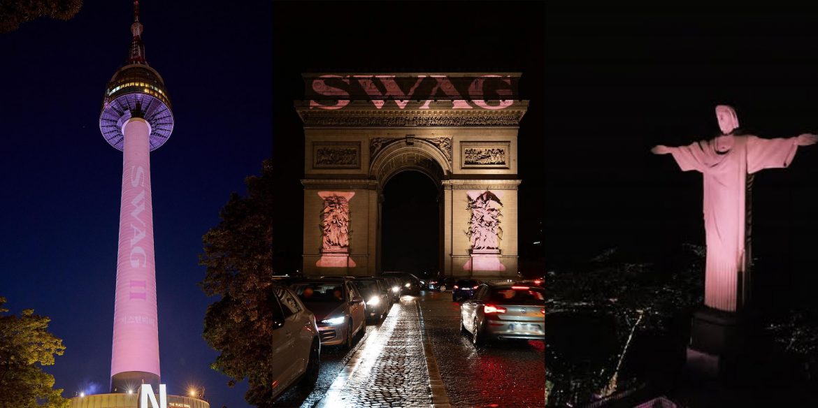 ให้โลกทั้งใบเป็นสีชมพู! ประเทศไทยต้อนรับ SWAG II อัลบั้มใหม่จาก Justin Bieberด้วย Lighting Projection ที่ชายหาดหัวหิน พร้อมหลากหลายครีเอชั่นจากแลนด์มาร์คชื่อดังทั่วโลก